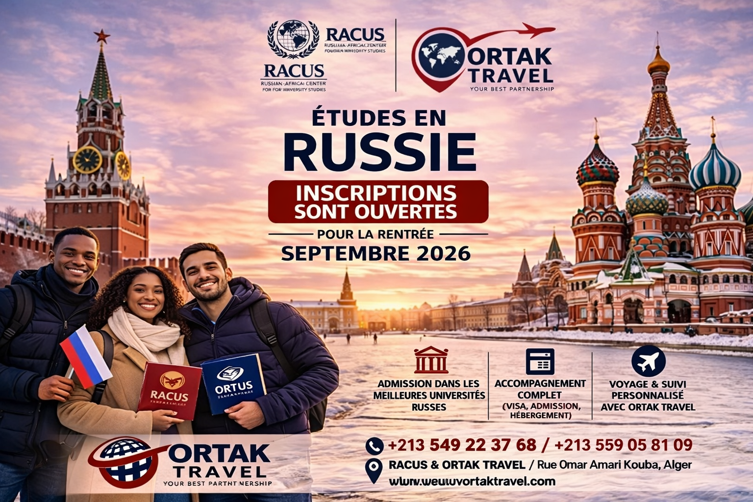 🎓INSCRIPTIONS OUVERTES : étudier en Russie dès maintenant !