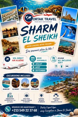 pack Sharem El Sheikh vol direct (juillet / aout /septembre )