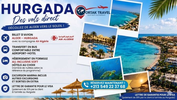 pack HURGADA VOL DIRECT (juillet /aout/septembre)