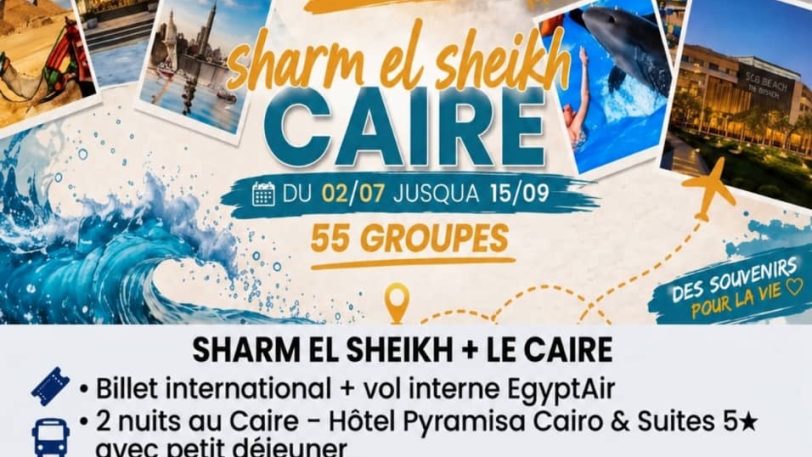 PACK Égypte -Combinée le Caire & Sharm el Sheikh ( Juillet /aout /septembre)